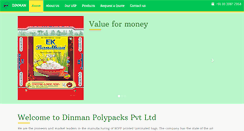 Desktop Screenshot of dinmanpolypacks.com