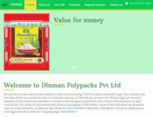 Tablet Screenshot of dinmanpolypacks.com